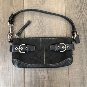 Mini Coach shoulder bag with buckles